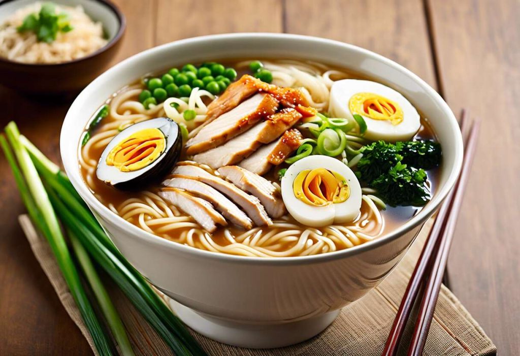 Recette facile de ramen au poulet et soupe miso
