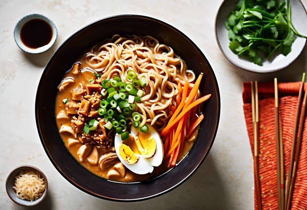 Recette de ramen au beurre de cacahuète : saveurs asiatiques revisitées