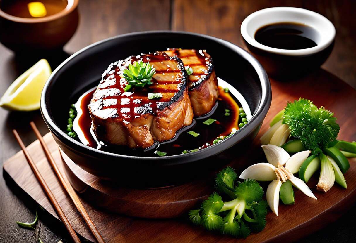 Recette facile de côte de porc marinée à la sauce soja