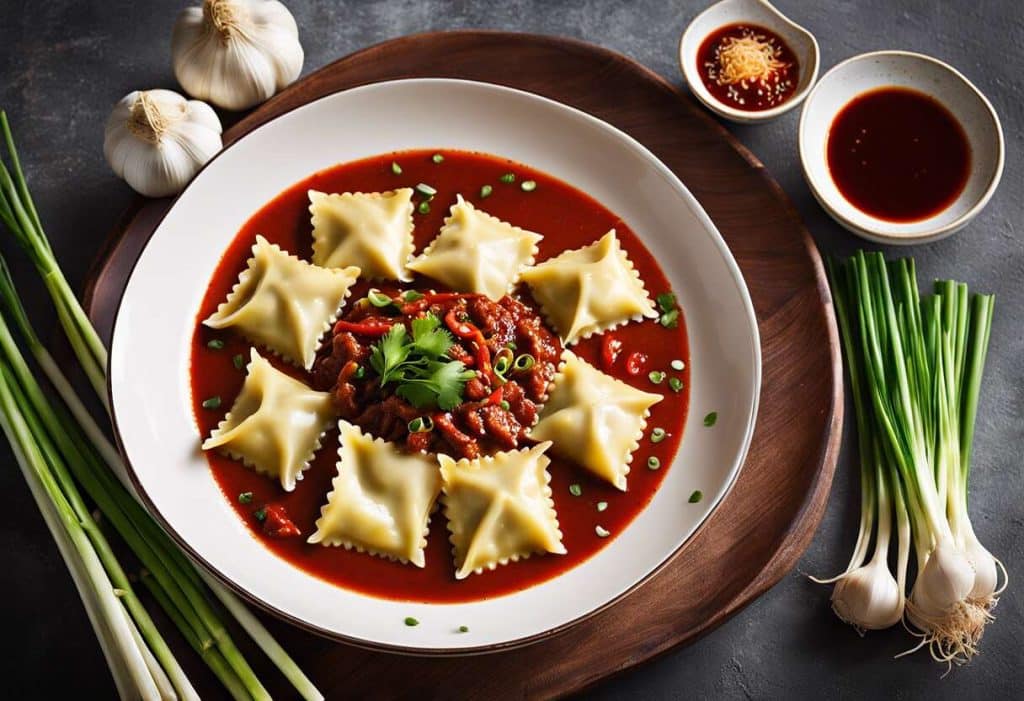 Ravioli chinois à la sauce soja et chili oil : recette facile et savoureuse