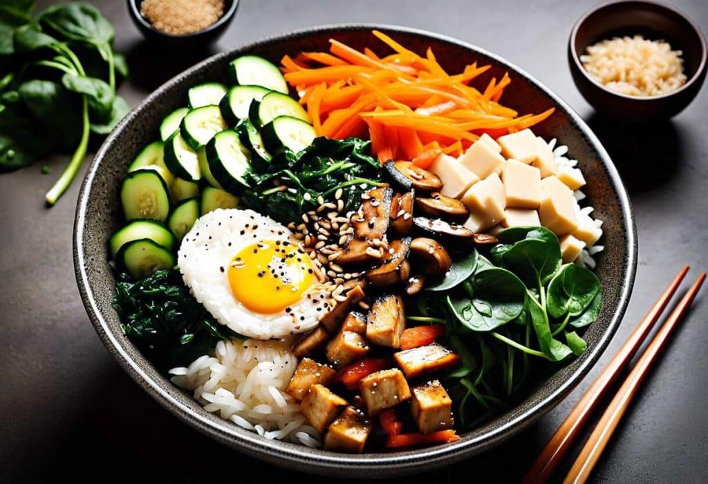 Recette de bibimbap végétarien : saveurs coréennes à découvrir