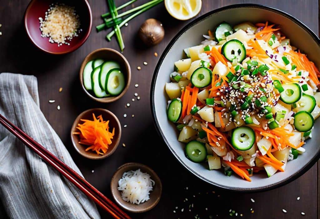 Recette de salade de pommes de terre à la coréenne : saveurs exotiques au menu