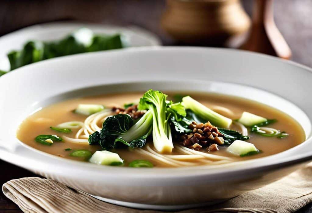 Recette rapide : soupe de nouilles au shiitaké et bok choy en 10 minutes