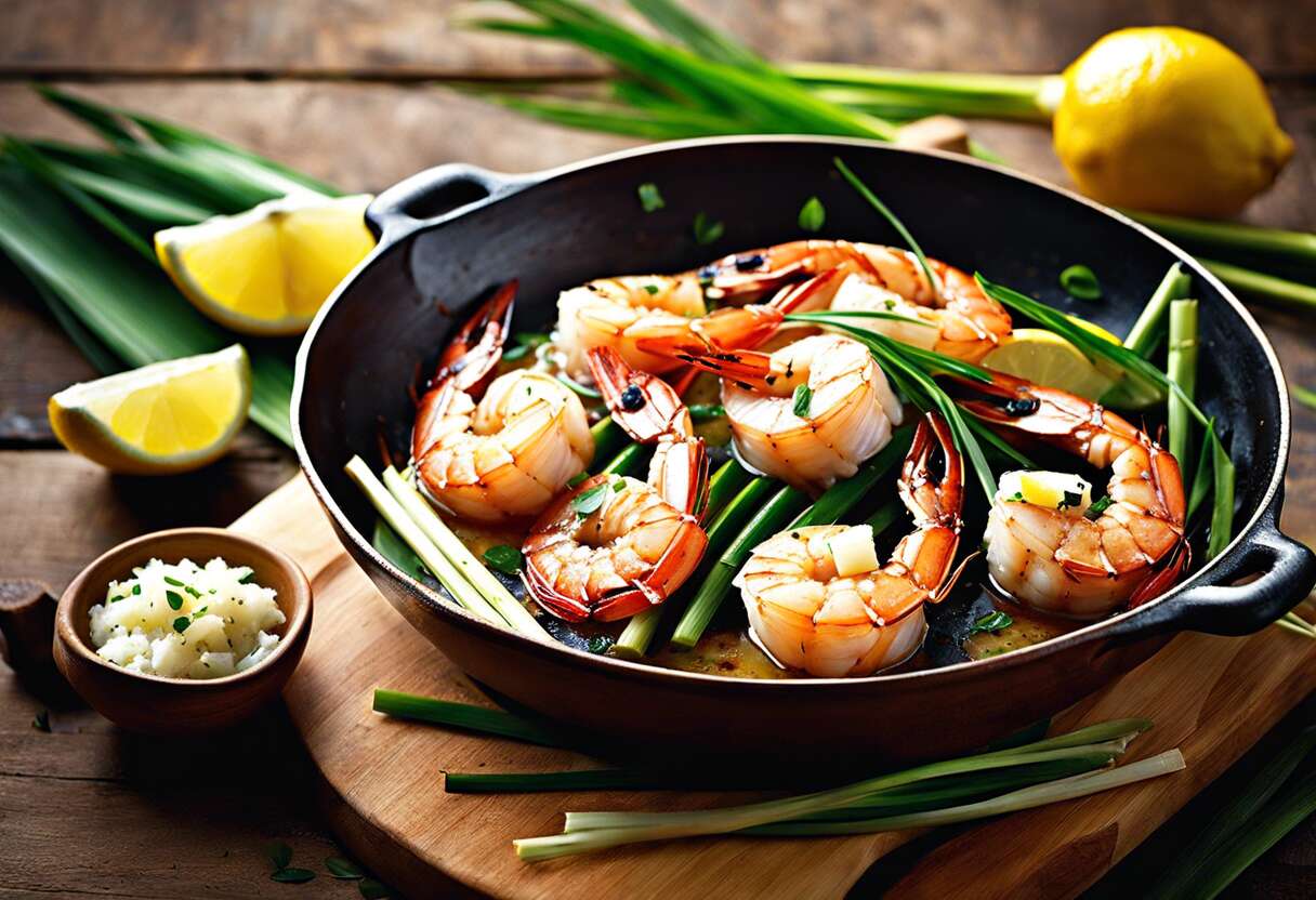 Recette de gambas au beurre d'ail et citronnelle : l'incontournable pour vos barbecues