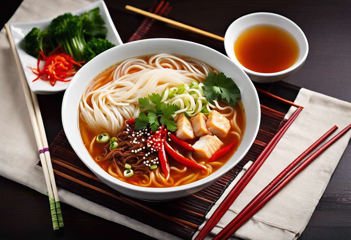 Recette de bouillon de shirataki nature et épicé : saveurs asiatiques à découvrir