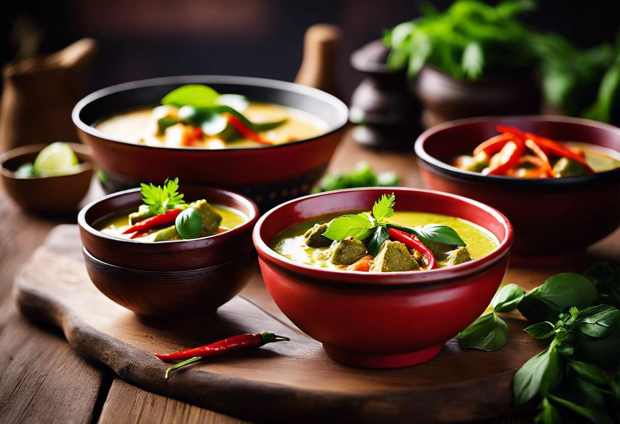 Curry thaïlandais : les différences entre le rouge et le vert