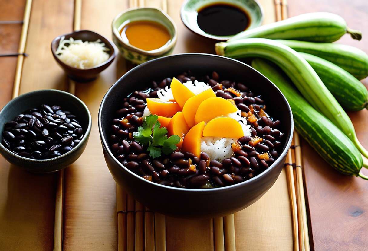 Sauce au melon d'hiver et haricots noirs: recette asiatique facile