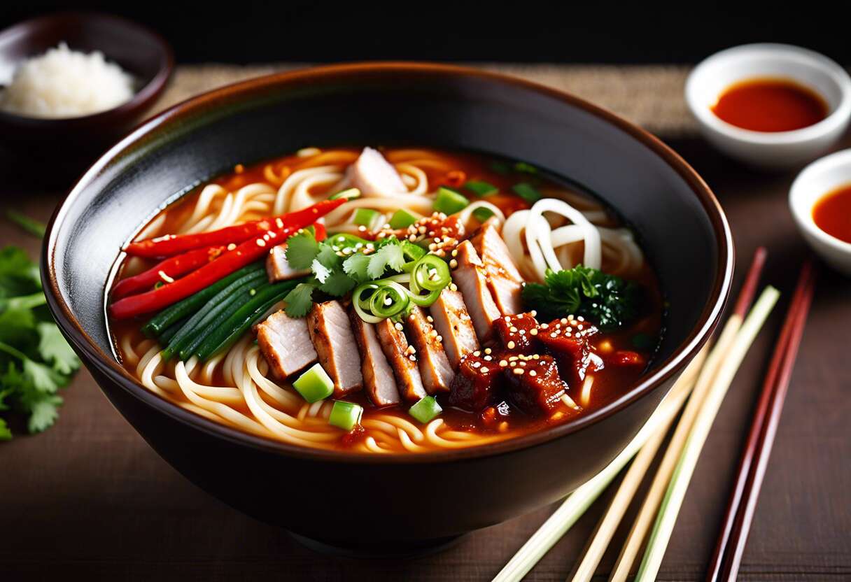 Recette de soupe de nouilles pimentée à la coréenne : saveurs authentiques