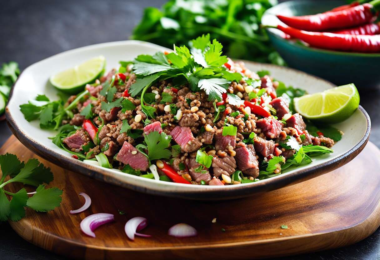 Larb ou Laap : recette Authentique de la Salade de Bœuf Lao
