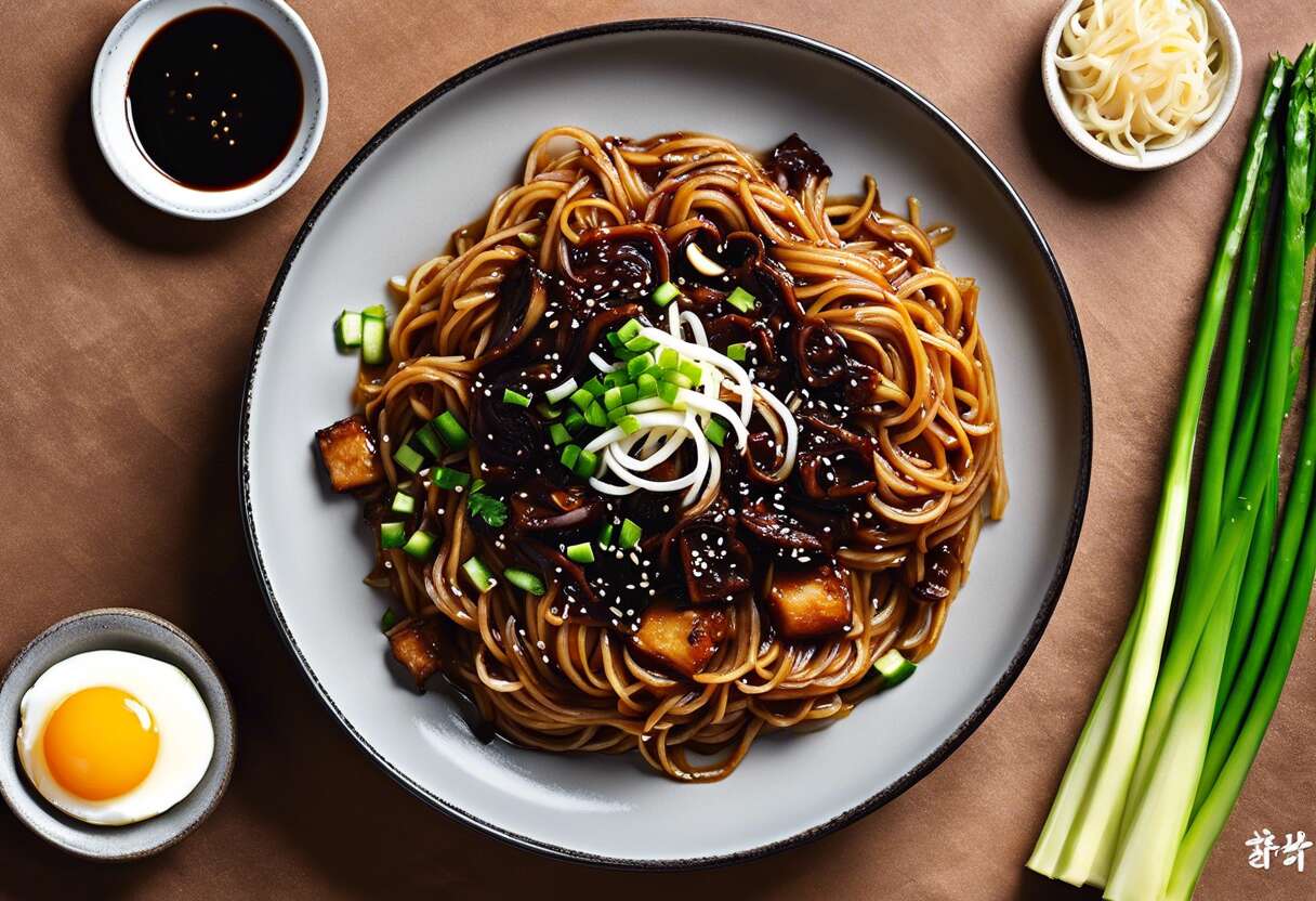 Recette de Jajangmyeon coréen végétarien : saveurs d’Asie à découvrir