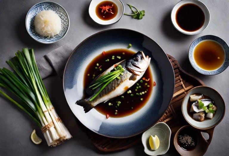Recette de bar à la vapeur au gingembre avec sauce d'huître