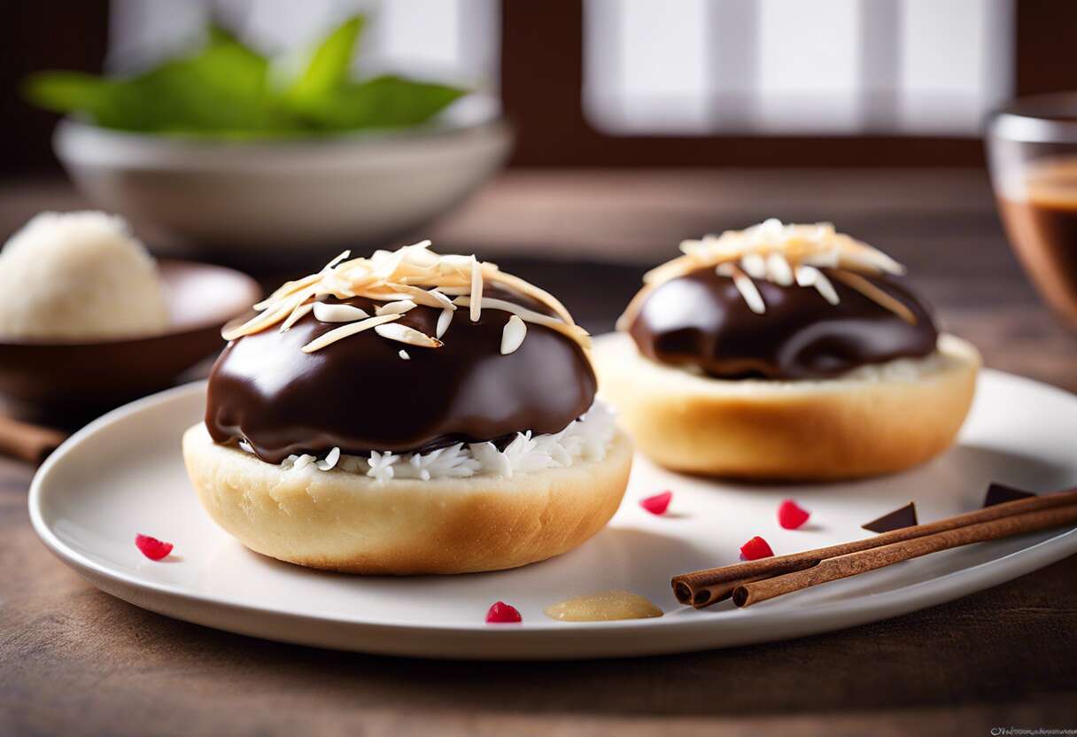 Recette de bao sucré fourré à la ganache chocolat-coco