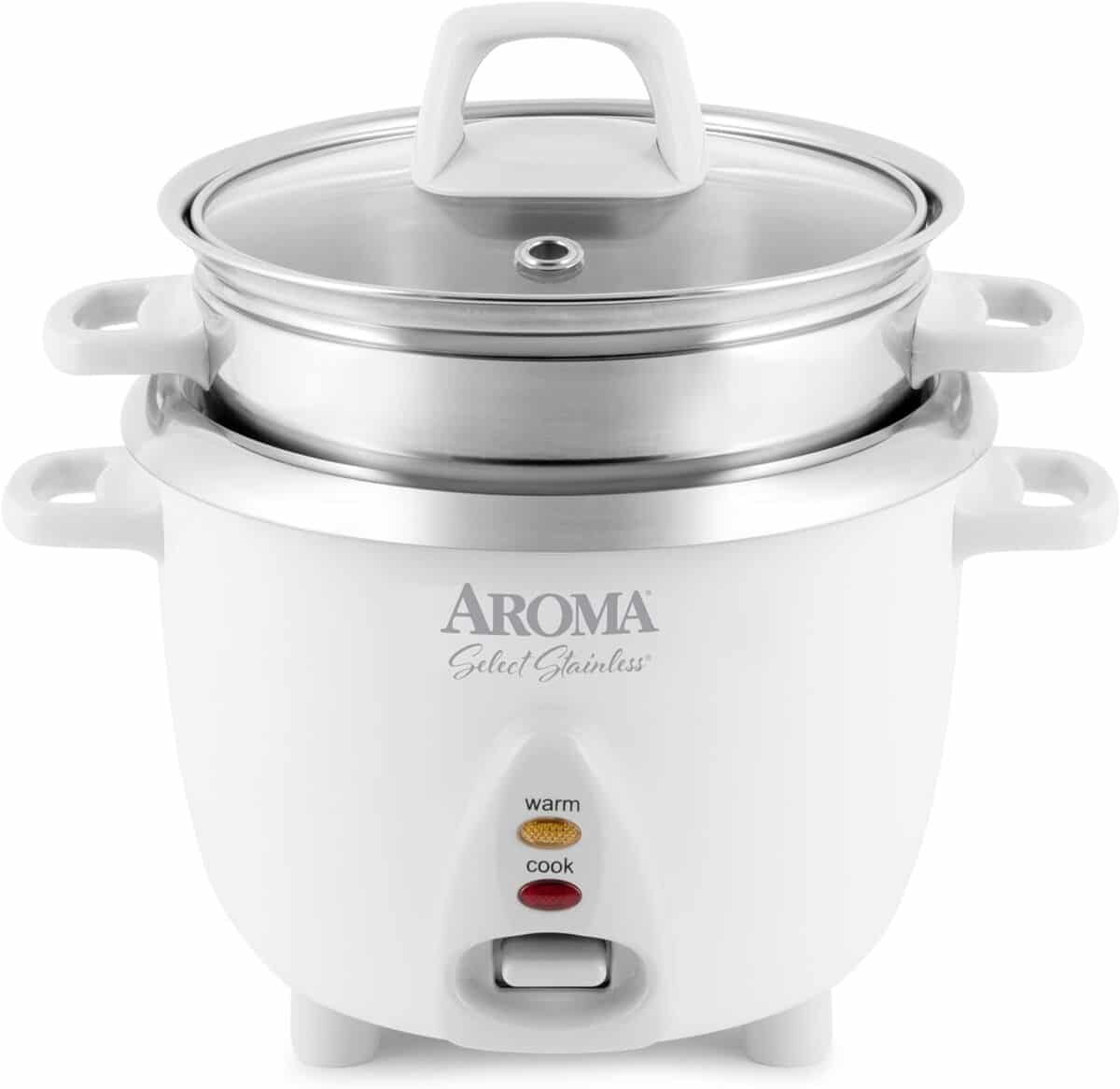 Cuiseur Aroma ARC-753-1SG : cuisson Riz et Vapeur Simplifiée