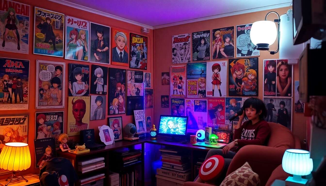 L'effet des lampes LED personnalisées chez les fans de mangas.
