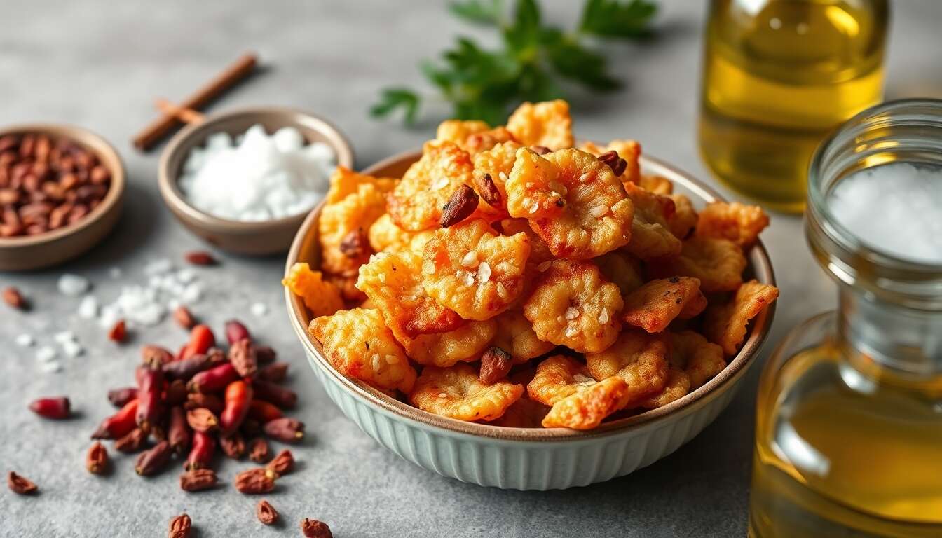 Chips de riz au poivre de Sichuan : recette croustillante et épicée