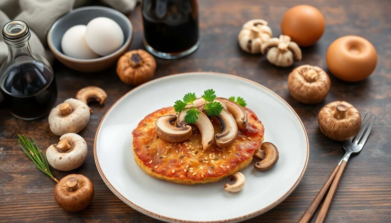 Recette de galettes croustillantes au sésame farcies aux trois champignons