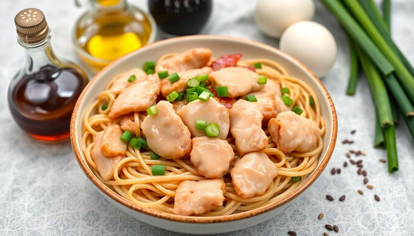 Recette inratable de nouilles sautées au poulet à la chinoise