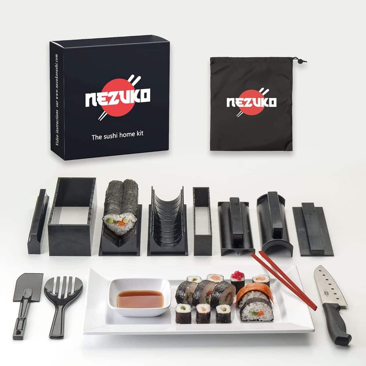 Kit Sushi NEZUKO 11 Pièces : sushis et Makis Simplifiés