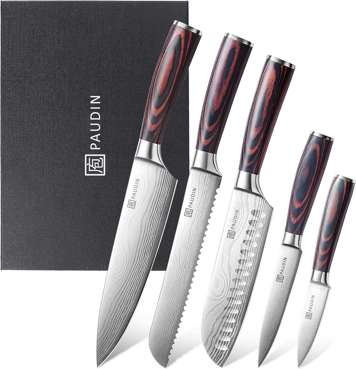 Test PAUDIN : ensemble de 5 Couteaux Japonais Professionnels
