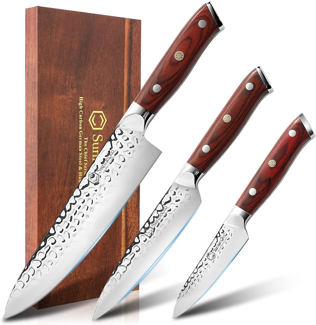 Test Sunnecko : ensemble 3 Couteaux de Chef Japonais