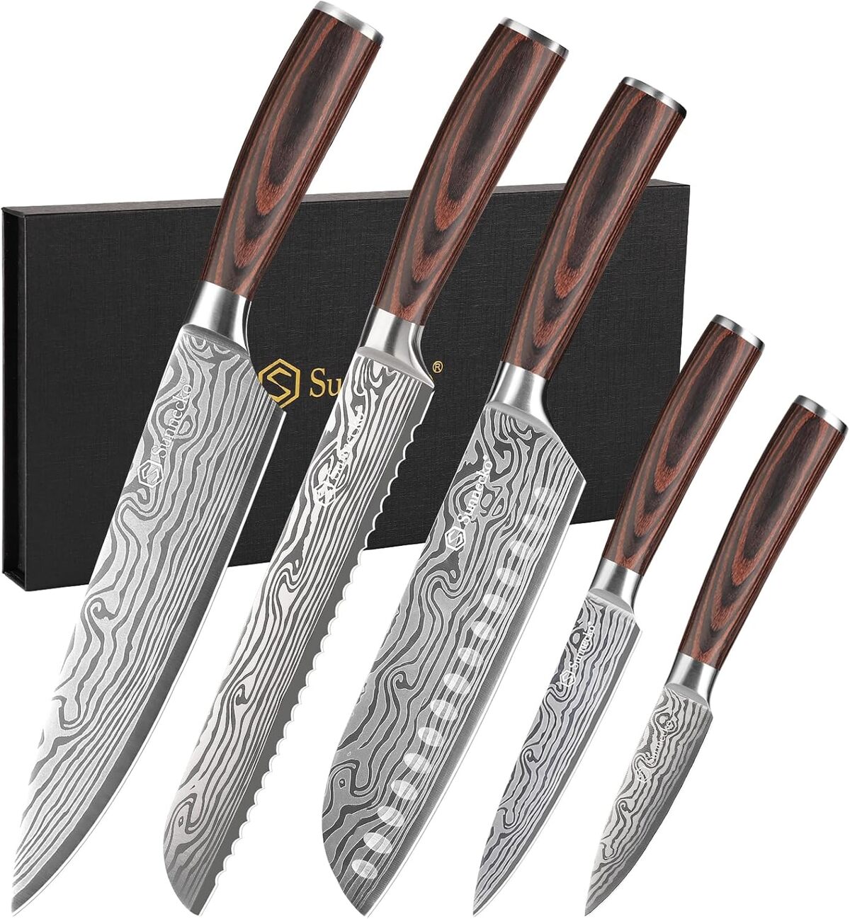Test Sunnecko : set 5 Couteaux Japonais Professionnels