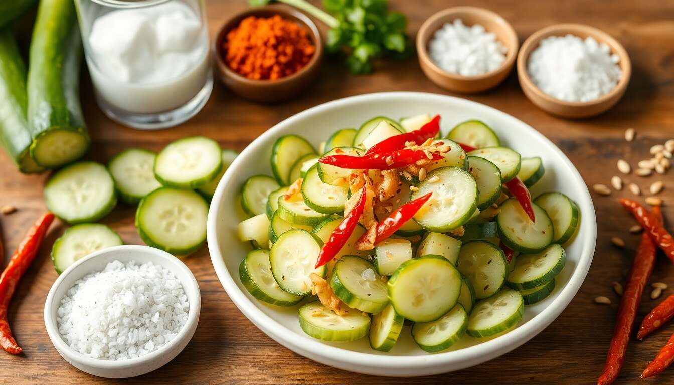 Recette de concombres pimentés à la coréenne : saveurs authentiques