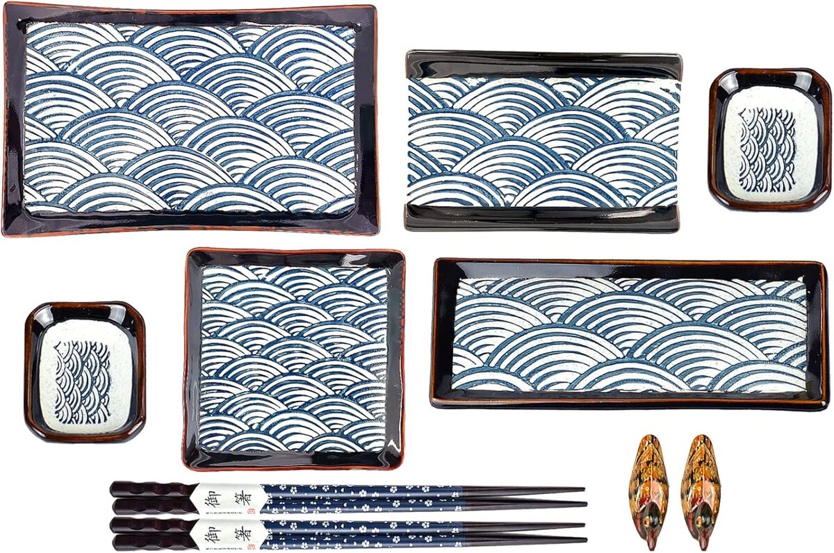 Avis sur le lot Artcome : 10 assiettes à sushi japonaises