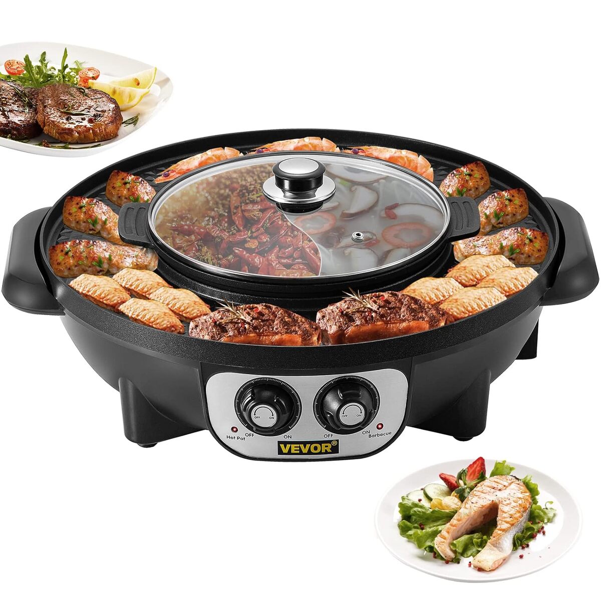 Test du gril VEVOR Hot Pot BBQ 2200W : polyvalence et performance