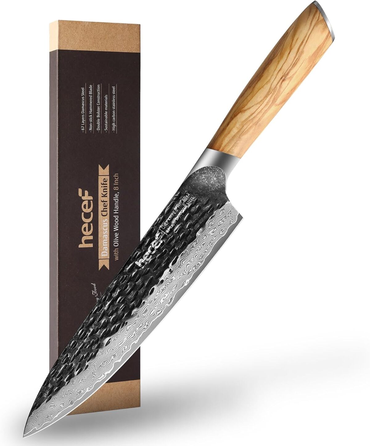 Test du couteau de chef hecef Damas 20 cm : un incontournable en cuisine