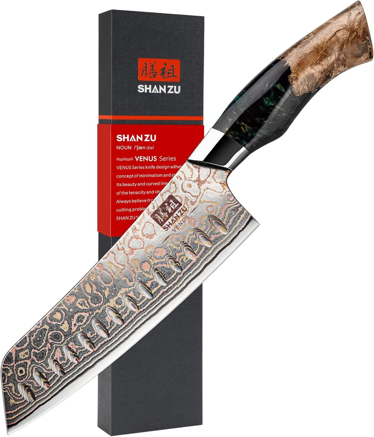 Test du couteau santoku Damas SHAN ZU : performance et élégance
