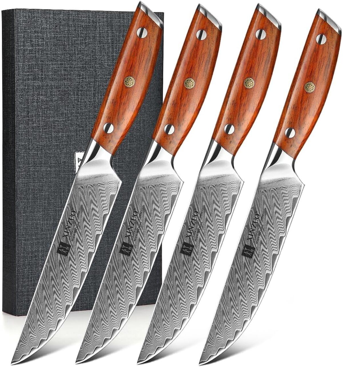 Test du set de couteaux à steak Xinzou en acier Damas