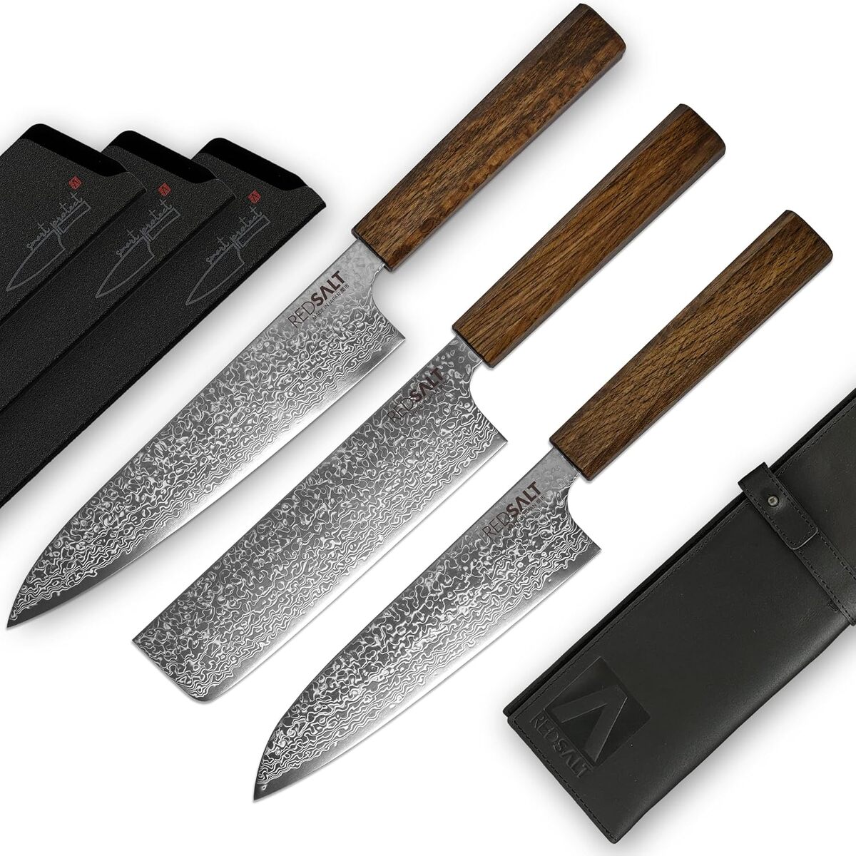 Test : set de 3 couteaux Redsalt SPG2 en acier damassé