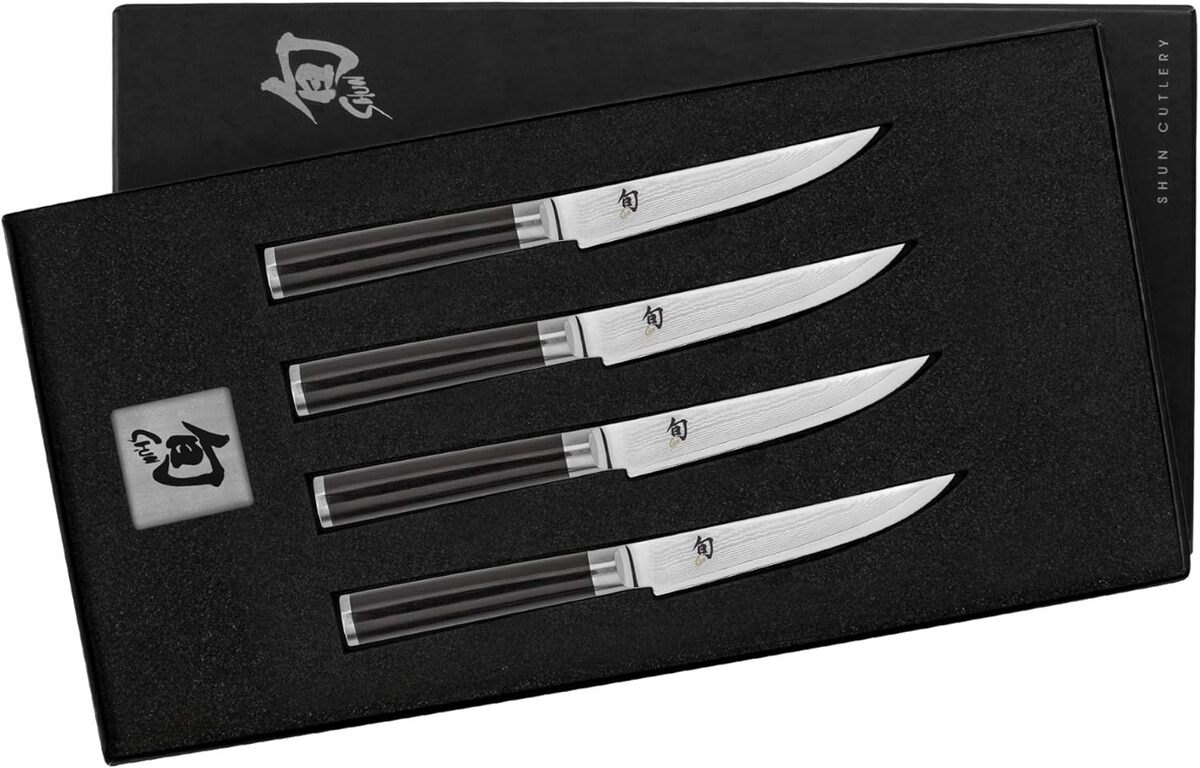 Test : couteaux à steak KAI Shun Classic 12 cm, lames Damas