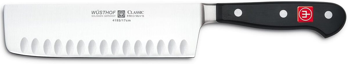 Test du couteau Nakiri alvéolé Wüsthof Classic 17 cm