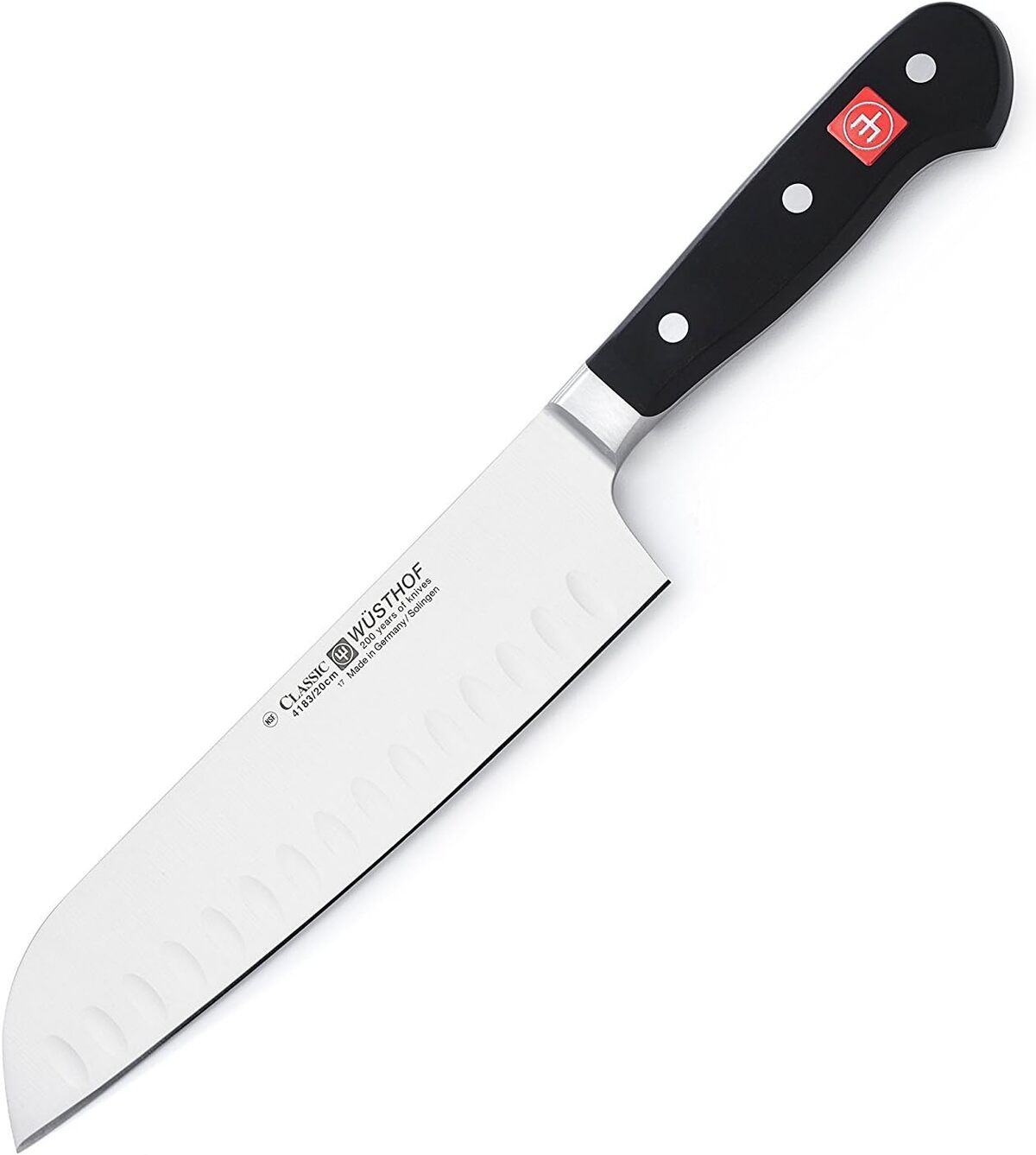 Test du couteau santoku classique Wusthof en acier inoxydable