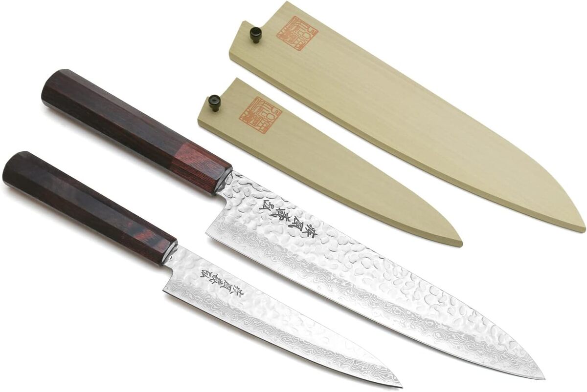 Test : ensemble Yoshihiro couteaux Gyuto et Petty