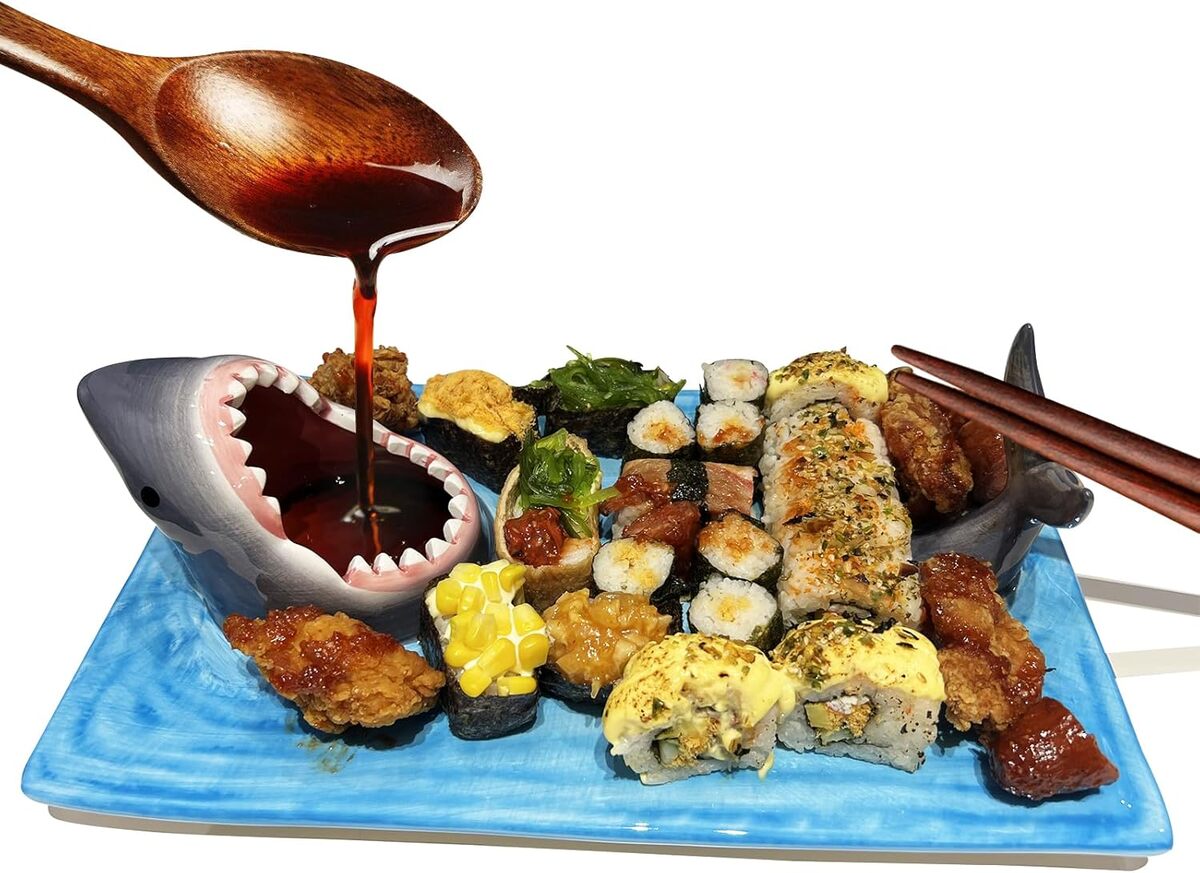 Avis sur l'assiette à sushi requin bleu Wasachi