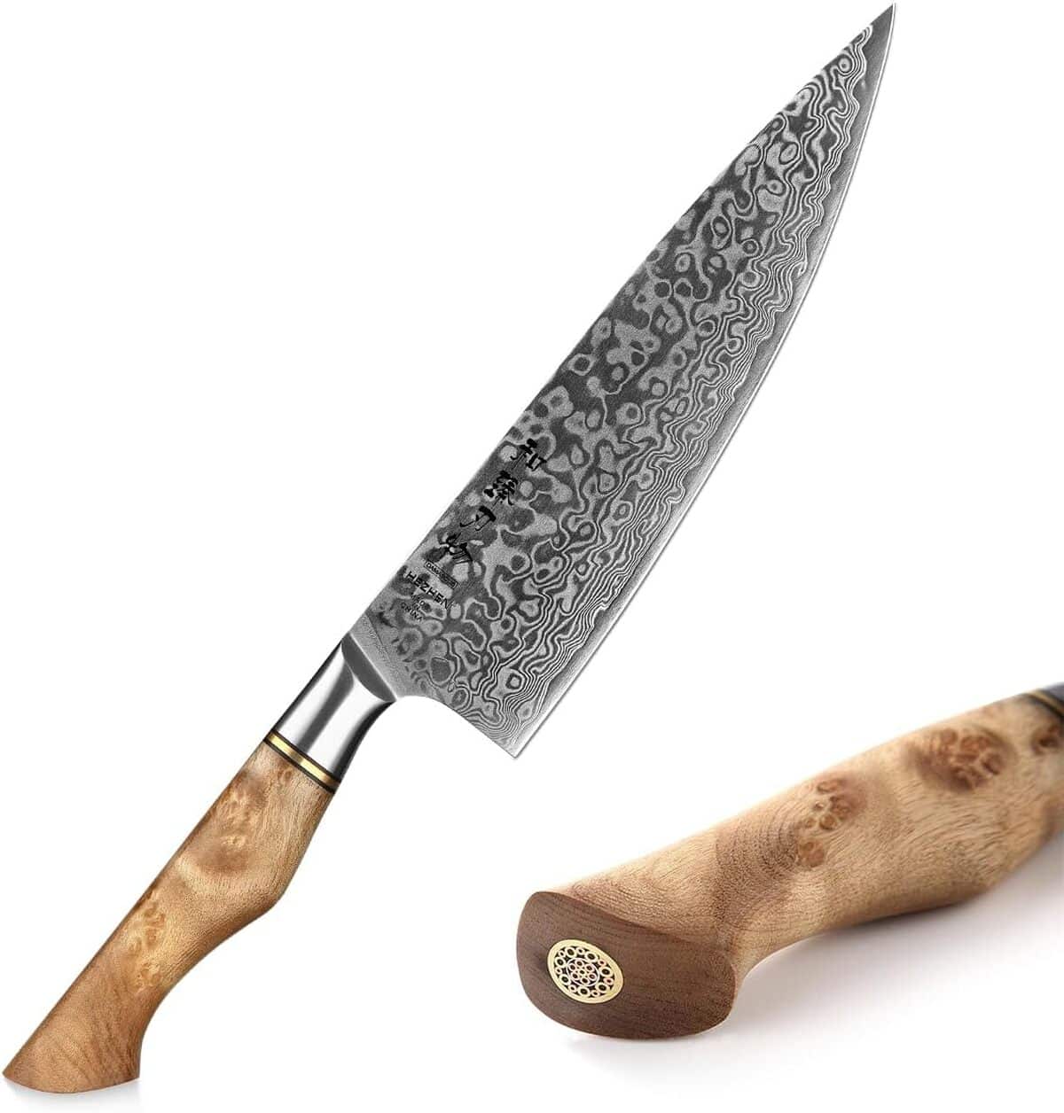 Test : couteau de chef Damas HEZHEN, 67 couches acier, style japonais Gyuto
