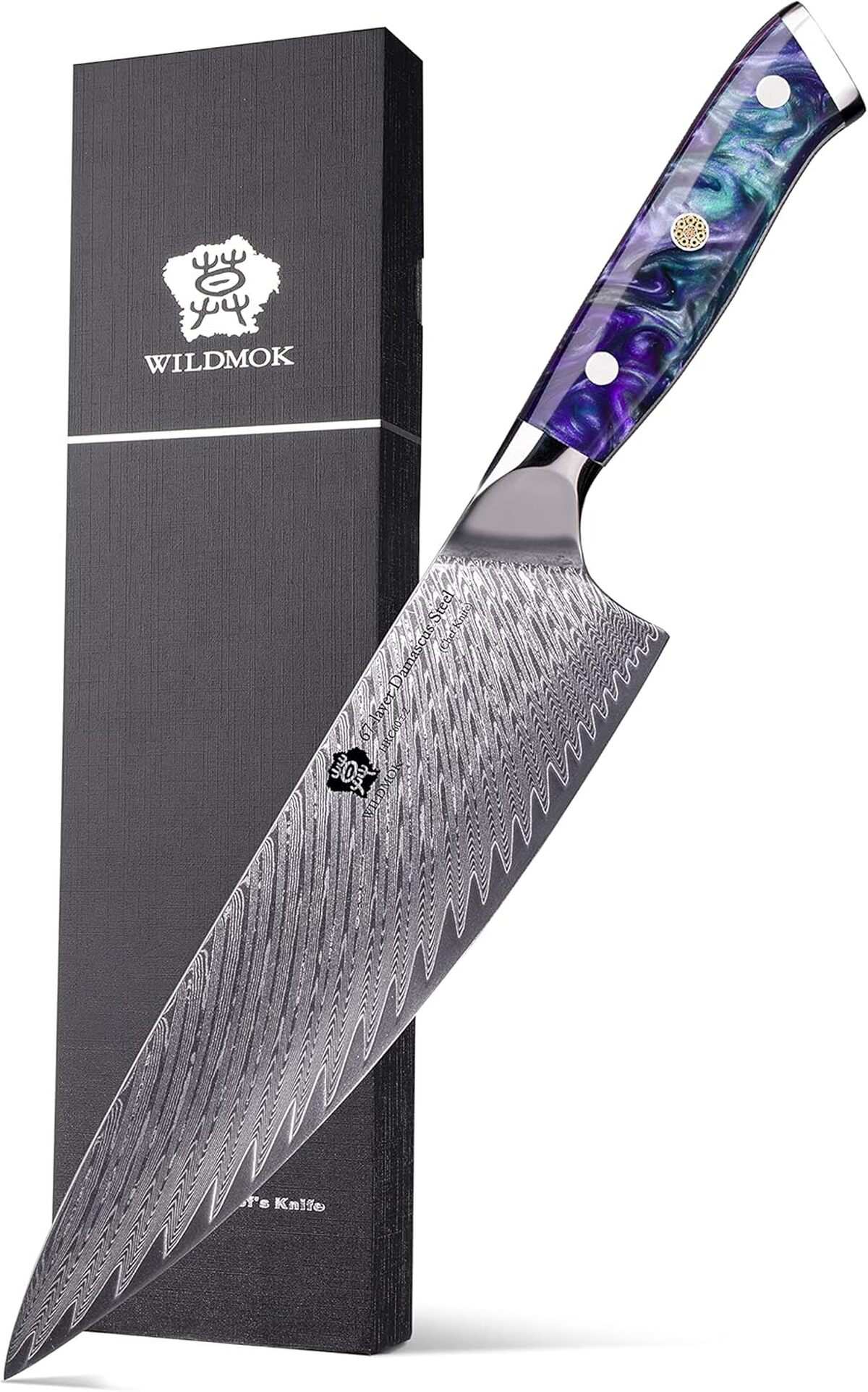 Test : couteau de chef WILDMOK 20 cm Damas