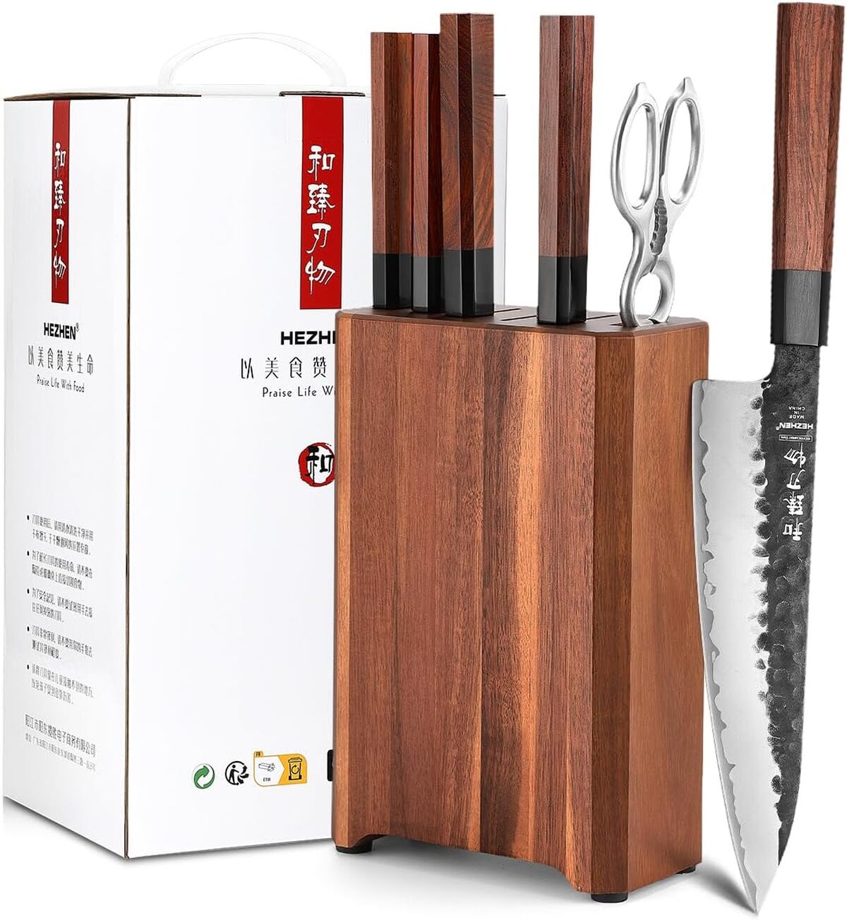 Test : couteaux de chef HEZHEN en bois d'acacia