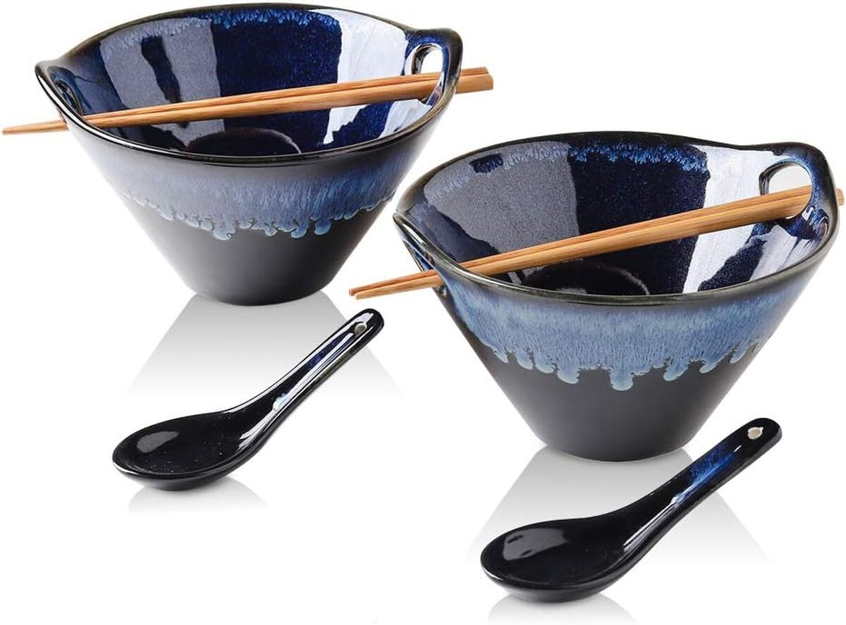 Test : set ramen KOOV, bols et cuillères en porcelaine bleue galaxie