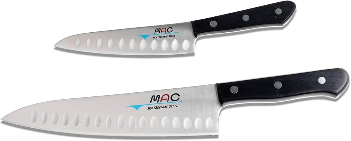 Test : coffret MAC Chef, couteaux japonais alvéolés de 13 et 20 cm