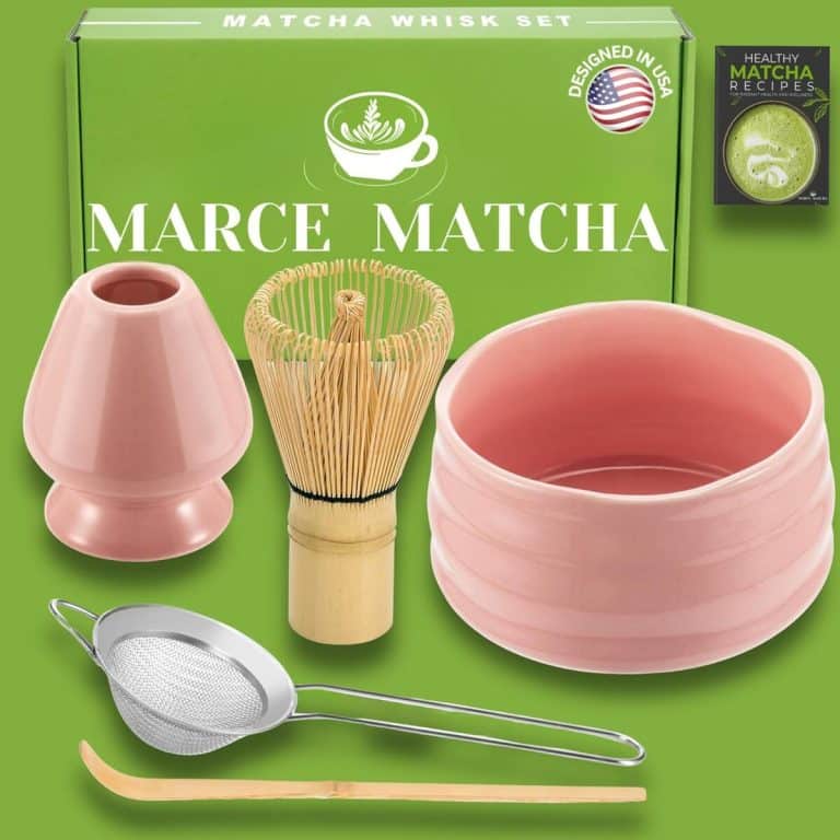 Cadeau Matcha Bol Chawan Rose Kit Matcha Débutant 7 Pièces - Bol, Fouet Bambou, Tamis, Support, Cadeau Cérémonie Du Thé Japonais Cadeau Matcha Bol Chawan Rose Kit Matcha Débutant 7 Pièces - Bol, Fouet Bambou, Tamis, Support, Cadeau Cérémonie Du Thé Japonais