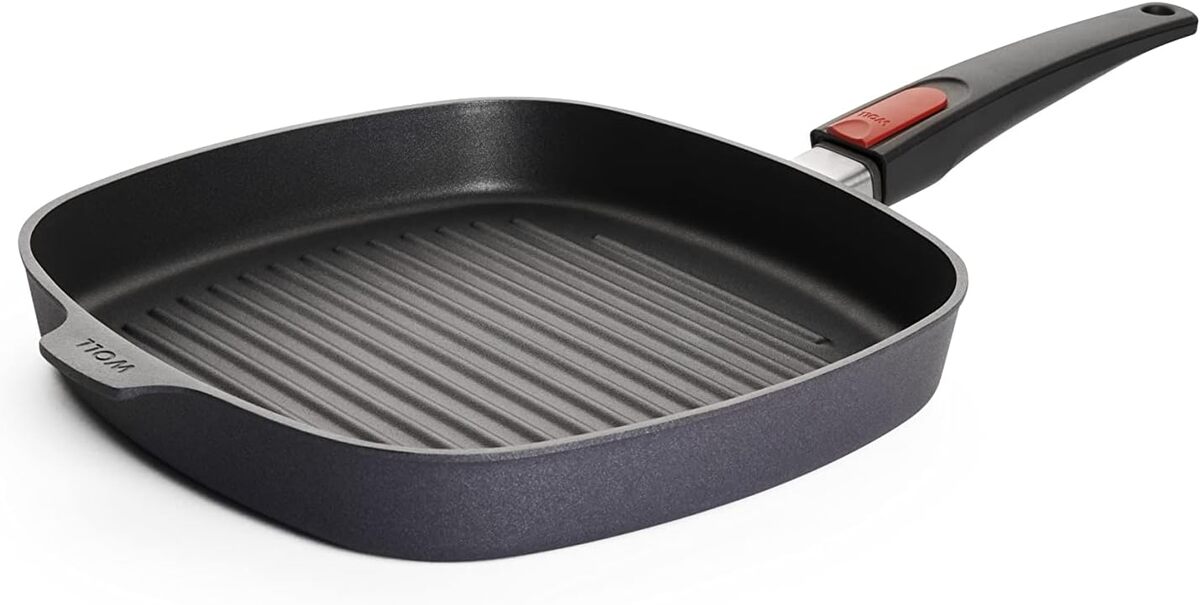 Test de la poêle grill Woll Diamond Lite 28x28 cm avec manche amovible