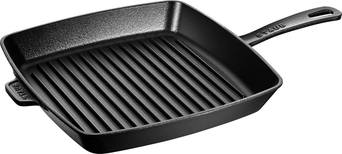 Test du gril carré Staub en fonte 30x30 cm