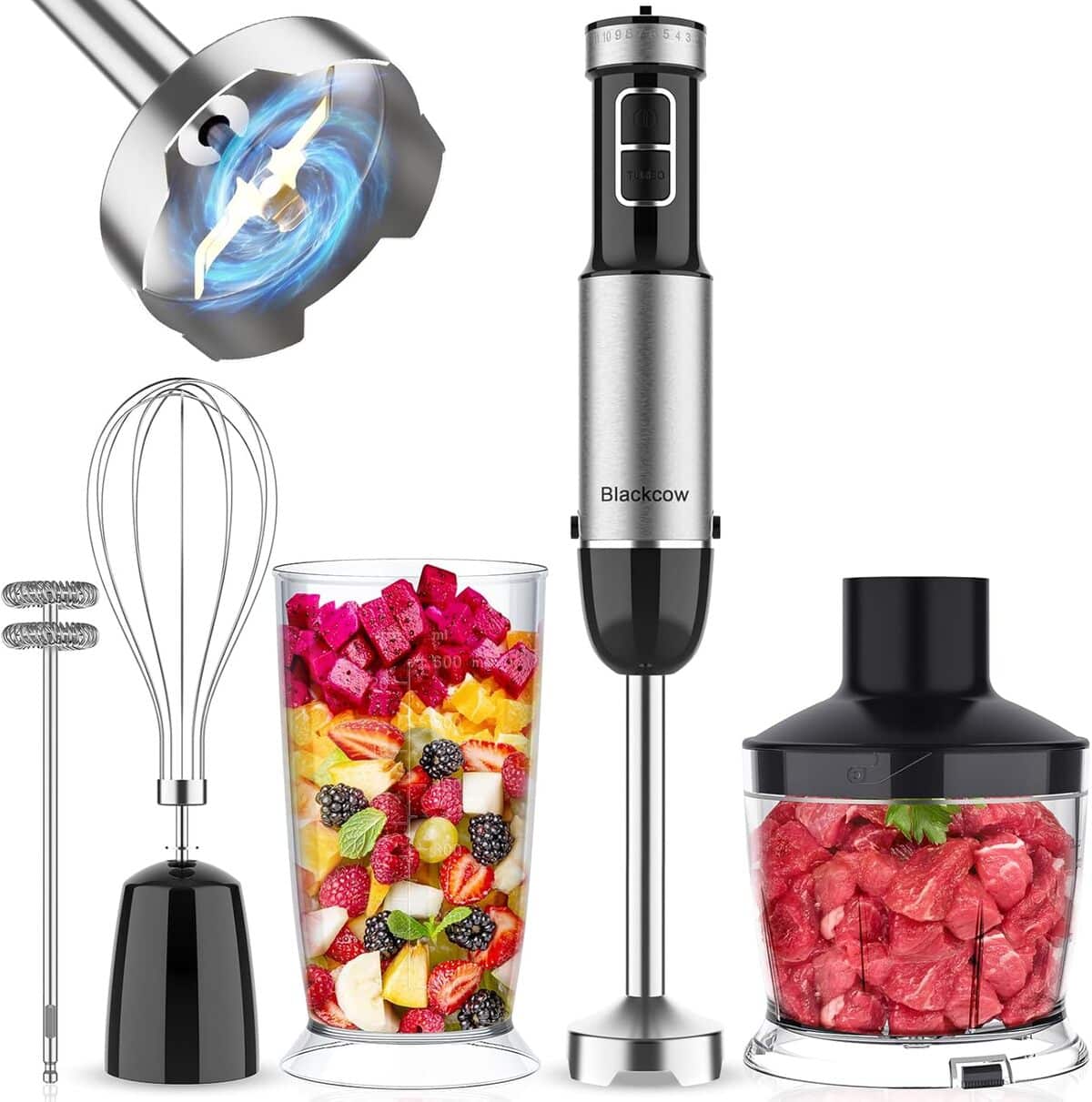 Test du mixeur plongeant Blackcow en inox avec accessoires