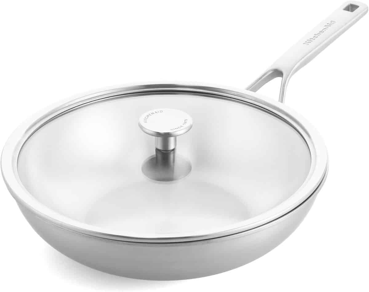 Test du wok KitchenAid 3PLY en acier inoxydable 25 cm