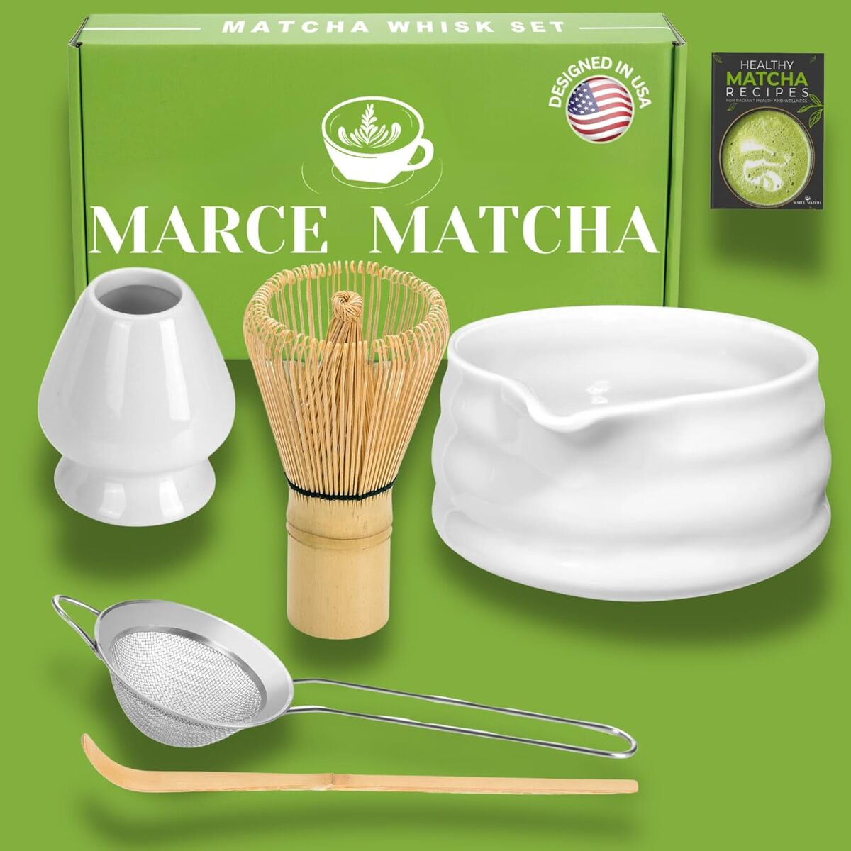 Test : ensemble fouet à matcha Marce (blanc)