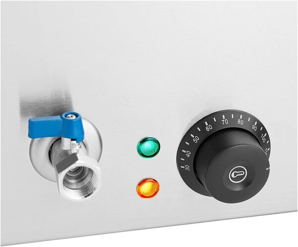 Royal Catering RC-0042 Cuiseur à pâtes cuiseur de pâtes cuiseur (4 paniers, Puissance : 3 000 W, Plage de température : 30 - 110 °C)