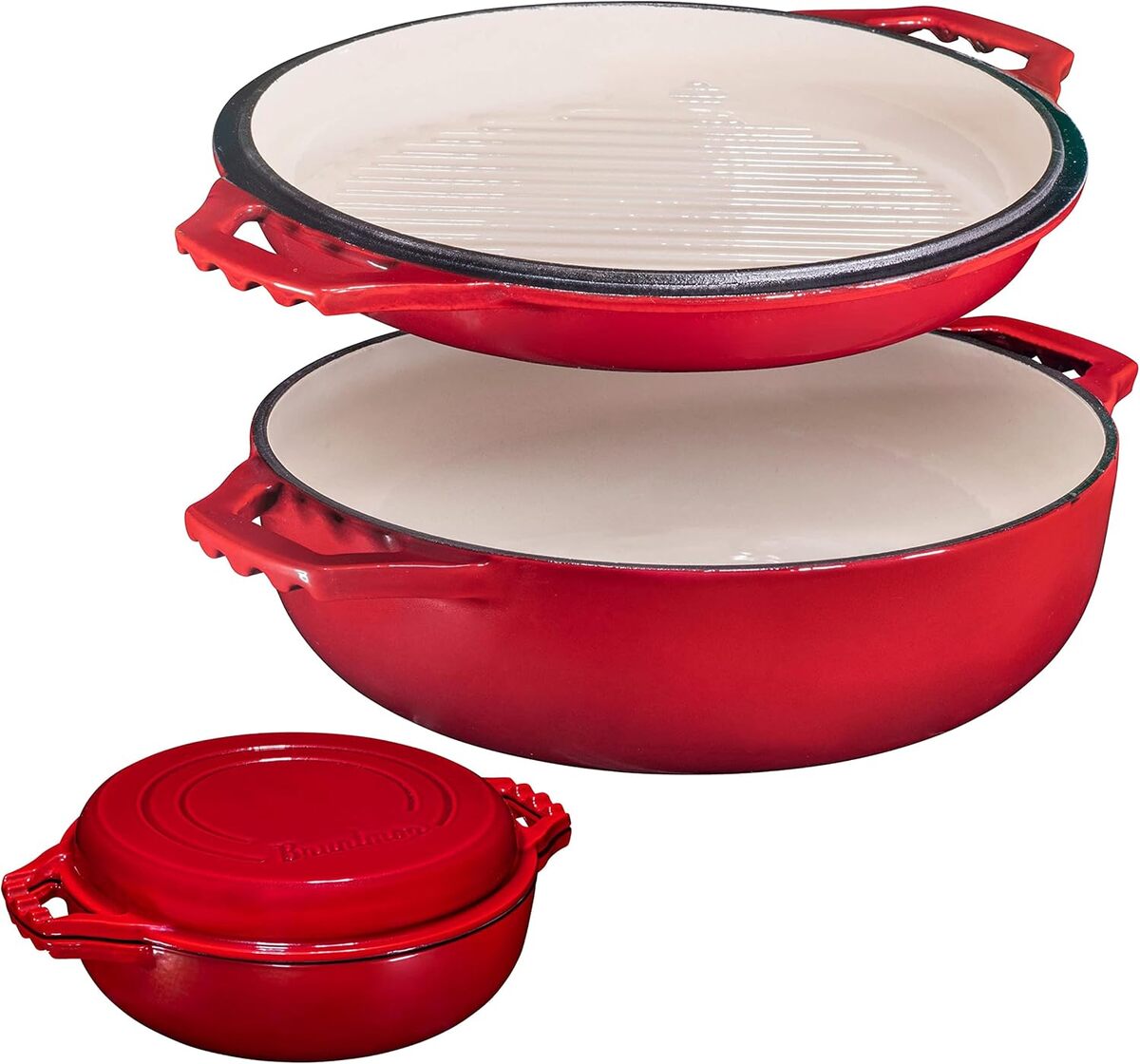 Test de la poêle Cocotte 2 en 1 rouge